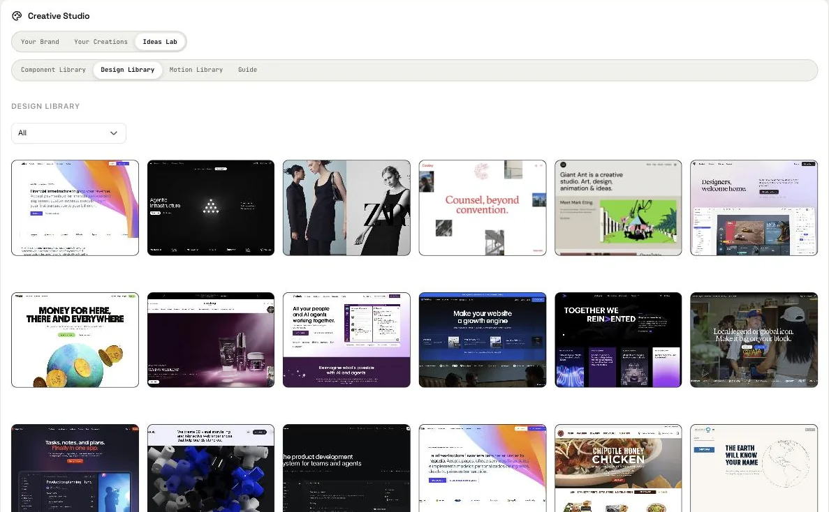 Bibliothèque de designs