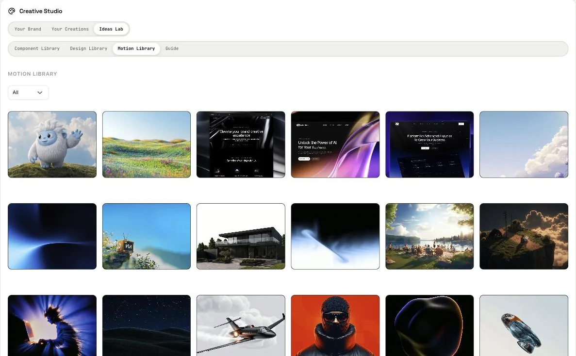 Bibliothèque d'animations